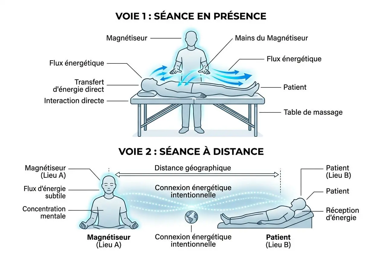 Magnétisme en séance et à distance
